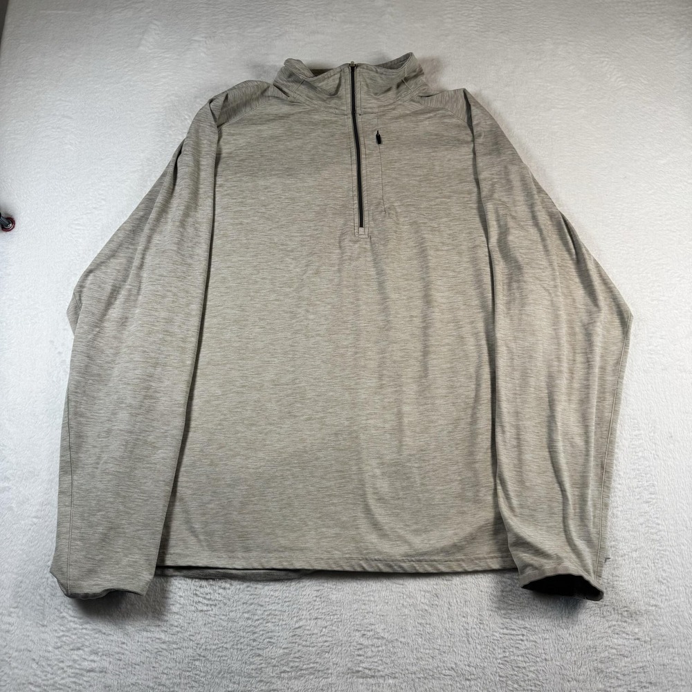 VRST 1/4 Zip Pullover Mens 2XL Gray Long Sleeve Lightweight Performance Top
